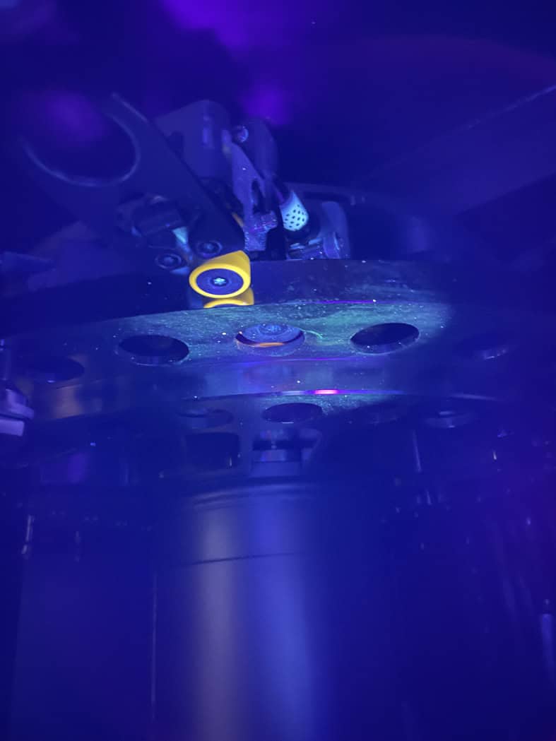 Biofilm green colour hue